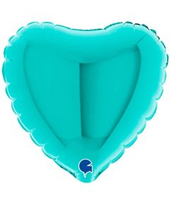 4" Tiffany Heart Air-Fill Foil Balloon Unpackaged Grabo