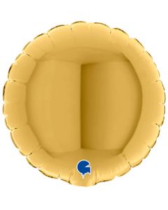 4" Gold 5 Round Air-Fill Foil Balloon Unpackaged Grabo