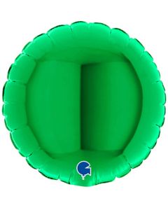 4" Green Round Air-Fill Foil Balloon Unpackaged Grabo