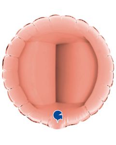 4" Rose Gold Round Air-Fill Foil Balloon Unpackaged Grabo