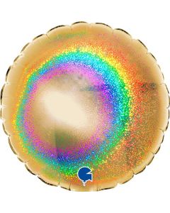 4" Gold 5 Round Air-Fill Foil Balloon Unpackaged Grabo