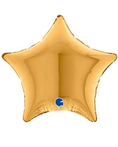 4" Gold Star Air-Fill Foil Balloon Unpackaged Grabo
