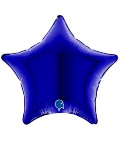 4" Capri Blue Star Air-Fill Foil Balloon Unpackaged Grabo