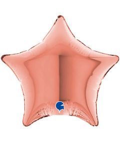 4" Rose Gold Star Air-Fill Foil Balloon Unpackaged Grabo