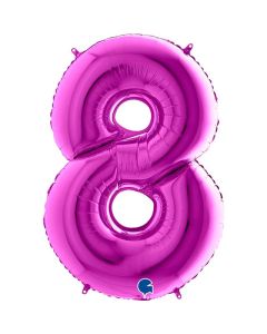 40" Purple Number 8 Foil Balloon Grabo
