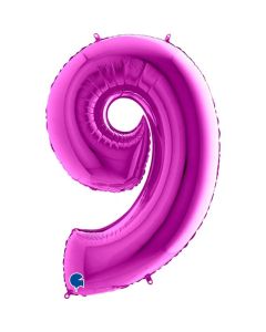 40" Purple Number 9 Foil Balloon Grabo