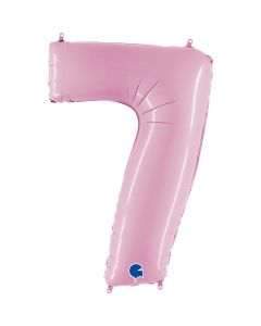 40" Pastel Pink Number 7 Foil Balloon Grabo