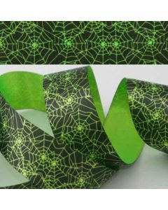 25mm Spiders Web Green/Black Ribbon 20m Reel