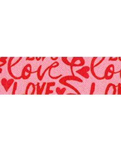 25mm Love Letters Pink/Red 20m Reel Red