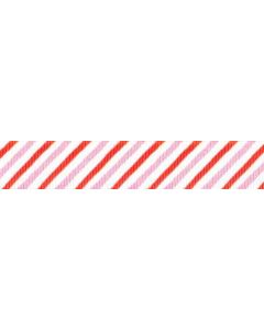 16mm Candy Crush White, Pink/Red 20m Reel Red