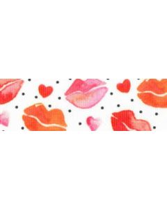 25mm Kiss Me White/Multi 20m Reel Red