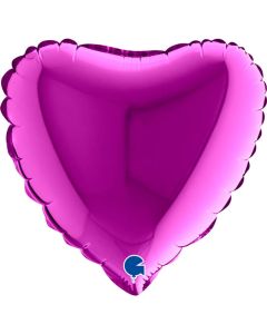9" Purple Heart Air-Fill Foil Balloon Unpackaged Grabo