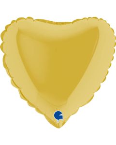 9" Pastel Yellow Heart Air-Fill Foil Balloon Unpackaged Grabo