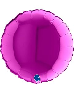 9" Purple Round Air-Fill Foil Balloon Unpackaged Grabo