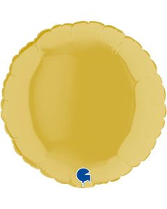 9" Pastel Yellow Round Air-Fill Foil Balloon Unpackaged Grabo