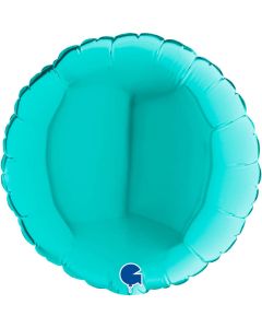 9" Tiffany Round Air-Fill Foil Balloon Unpackaged Grabo