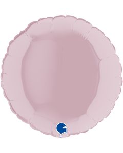 9" Pastel Pink Round Air-Fill Foil Balloon Unpackaged Grabo