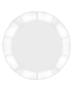18" FOIL WHITE ROUND PACKAGED - 10003RP/1