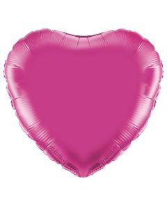 18" FOIL FUCHSIA HEART PACKAGED - 10007HP/1
