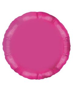 18" FOIL FUCHSIA ROUND PACKAGED - 10007RP/1
