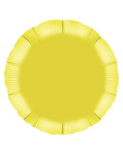 18" Yellow Round Foil Balloon Oaktree