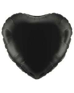 18" FOIL BLACK HEART PACKAGED - 10013HP/1