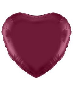 18" Burgundy Heart Foil Balloon Oaktree