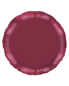 18" Burgundy Round Foil Balloon Oaktree
