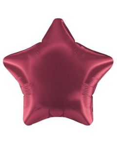 18" Burgundy Star Foil Balloon Oaktree