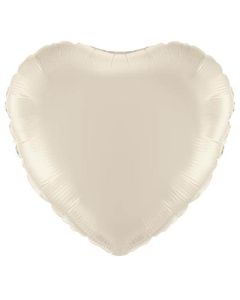 18" FOIL IVORY HEART PACKAGED - 10018HP/1