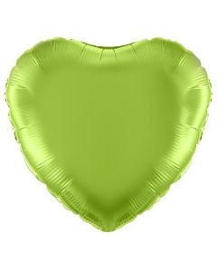 18" Lime Green Heart Foil Balloon Oaktree