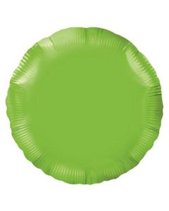 18" Lime Green Round Foil Balloon Oaktree
