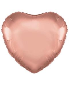 18" FOIL ROSE GOLD HEART PACKAGED - 10020HP/1