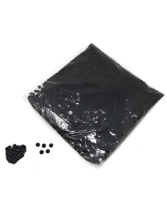 Metallic Confetti Circles Ø 10mm -  Black Circles 500g