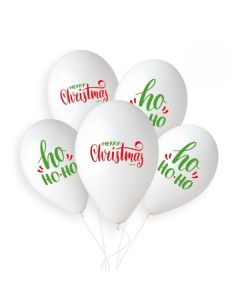 13" Ho Ho Ho Merry Christmas Latex Pk50 Gemar