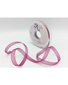 10mm Plain Organza Ribbon Wine