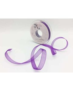 10mm Plain Organza Ribbon Purple