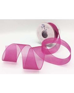 40mm Plain Organza Ribbon Wine