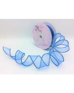 32mm Wired Edge Ribbon Royal