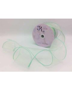 50mm Wired Edge Ribbon Mint