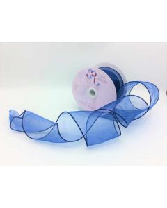 70mm Wired Edge Navy