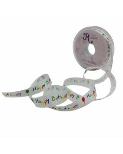 12mm Happy Birthday Ribbon