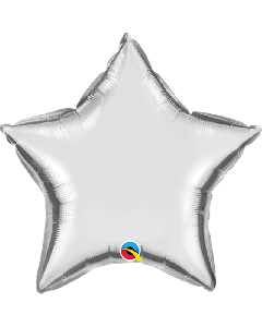 20" STAR SILVER PLAIN FOIL Unpackaged - 12630/1