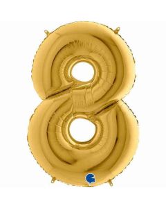40" Gold-5 Number 8 Foil Balloon Grabo