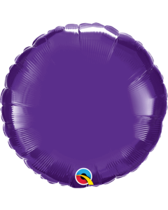 18" Quartz Purple Round Foil Balloon Unpackaged Qualatex