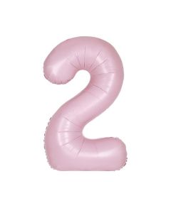 34" PKG MATT LV PINK FOIL BALLOON AGE 2 - 13882