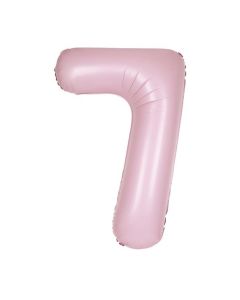 34" PKG MATT LV PINK FOIL BALLOON AGE 7 - 13887