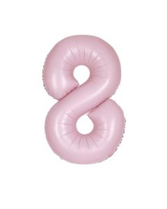 34" PKG MATT LV PINK FOIL BALLOON AGE 8 - 13888