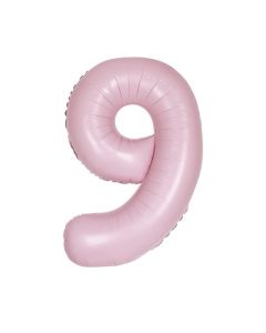 34" Matte Lovely Pink Number 9 Foil Balloon Unique