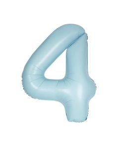 34" Matte Blue Number 4 Foil Balloon Unique